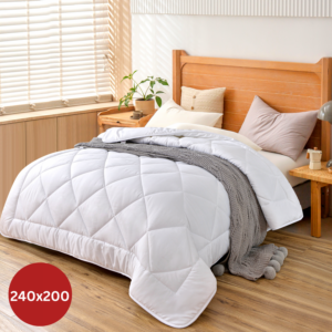 Herzberg HG-24267WD: 4 Csillagos Minőségű Fehér Paplan – 240x200cm